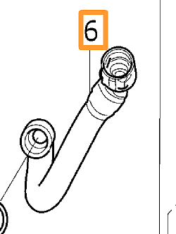 Genuine Volvo High Voltage Auxiliary Heater Coolant Hose XC60 XC90 32226792
