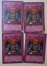 YUGIOH. 4X A FEINT PLAN. LOD-032 COMMON CARDS. UNLIMITED. NEVER PLAYED