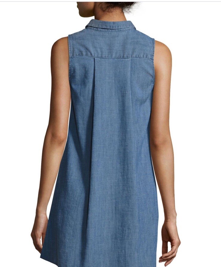 Alice + Olivia Anisa Sleeveless Flowy Button-Down Tunic View 2