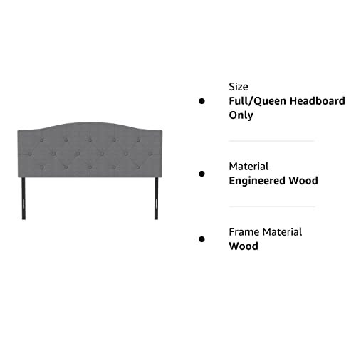 Hillsdale Provence Upholstered Full/Queen Headboard Only Glacier Gray