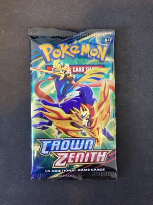 Pokemon 1x Crown Zenith Booster Pack Factory Sealed Card | eBay