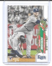 2020 Topps Holiday Baseball #HW183 Michael Brosseau RC (Rays)