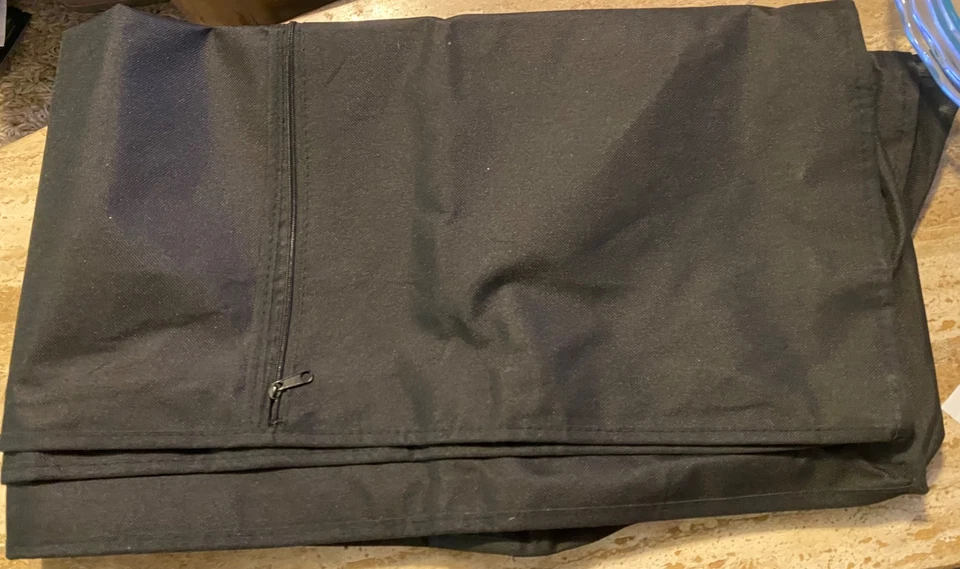 Whitmor Garment Bag Black Foldable Durable Fabric Zippered Closure Travel Storag - Image 3 of 4