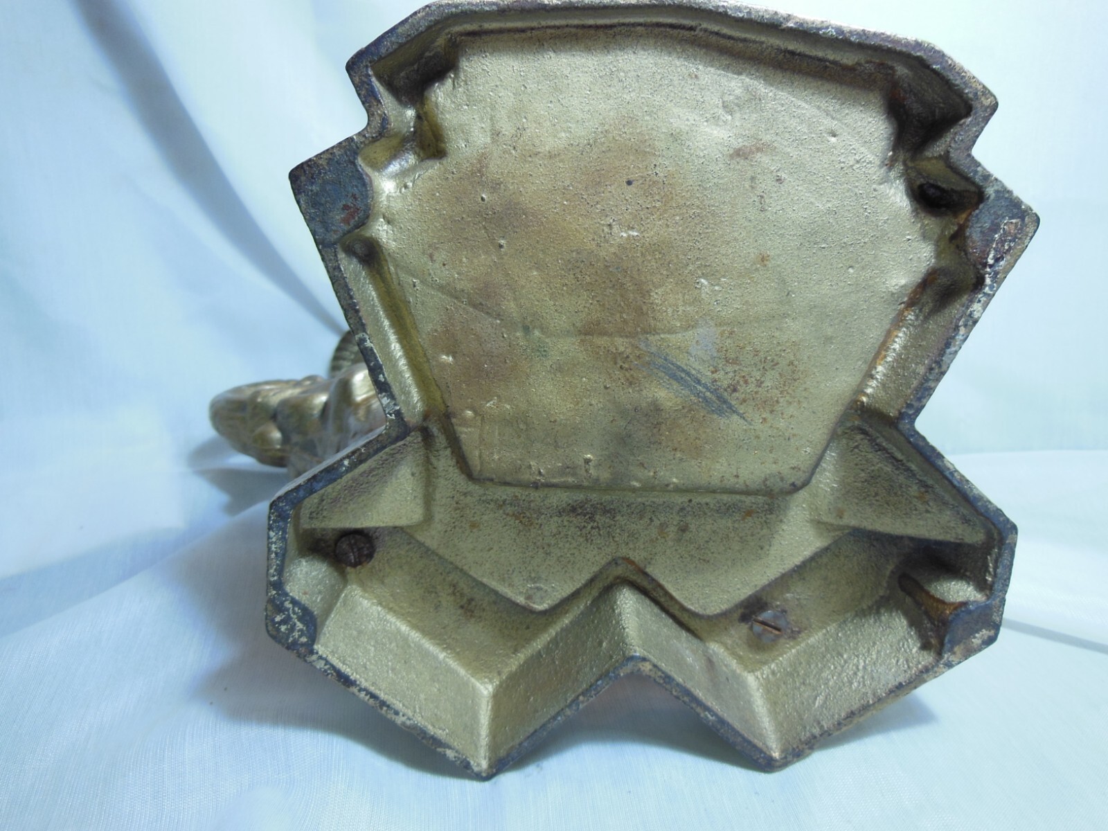 Vintage Elephant Cigarette Dispenser Cast Iron Mechanical Gold Painted