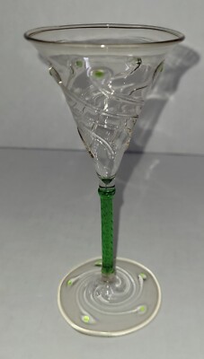 Bimini? Lauscha? Delicate Thin Art Glass Cordial 1327