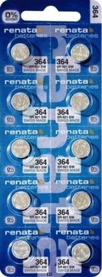 364 RENATA WATCH SR621SW BATTERY (10 piece) FREE SHIPPING Authorized Seller 
