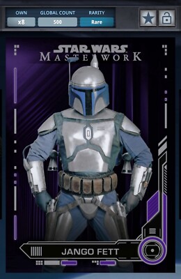 Topps Star Wars Card Trader 2020 Jango Fett Masterwork Purple 500cc Rare