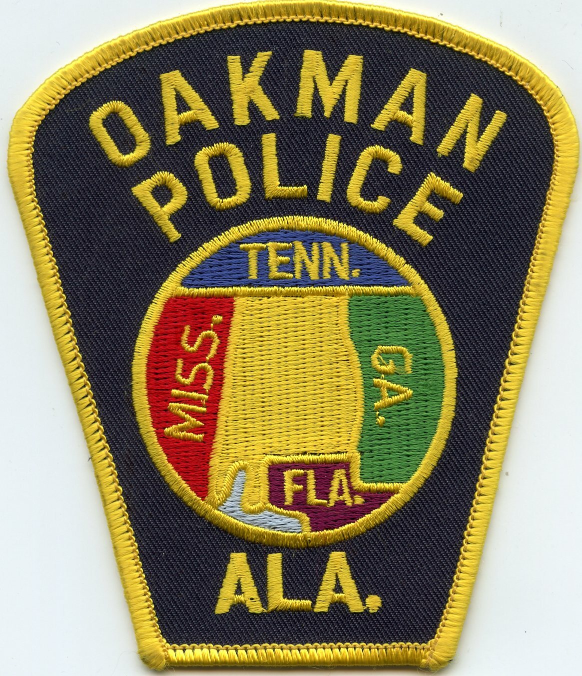 OAKMAN ALABAMA AL POLICE PATCH eBay