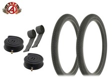 ALTA TIRES 20 x 1.75 BLACK HF-120A W/ HEAVYDUTY TUBES RIMSTRIPS.
