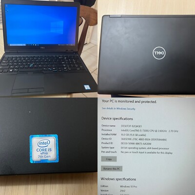 Dell Latitude 5580 core i5 7th Gen RAM16GB SSD 256GB Windows10 Pro