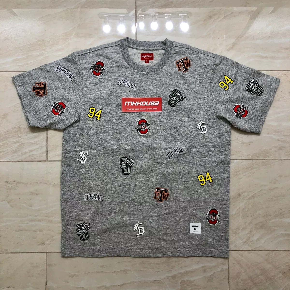 Supreme University S/S Top Grey Sサイズ