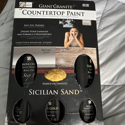Giani Granite Countertop Paint Kit, Sicilian Sand Kit, Complete 35 SQFT