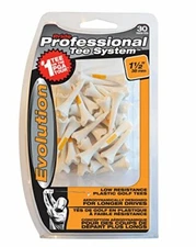 Pride Professional Tee System Evolution Plastic Golf Tees (Pack of 30), 1 1/2-In