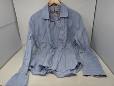 Robert Graham XL Striped Shirt Flip Cuff Contrast Trim Long Sleeve 135 