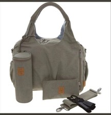 Lassig Baby Changing Bag With Accessories Grey Sand New