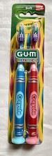 GUM Metallics Crayola Suction Cup Base Toothbrush Soft 2 Count