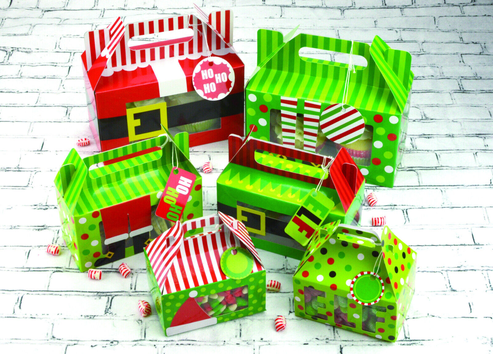 Christmas Cookie gift box Kit or Munchkin Doughnut box kit + Gift Tags, Asso