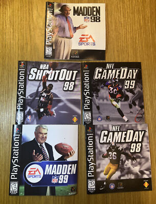 Lot Of 5 Playstation One PS1 Manuals Only Sports - NBA NFL Madden | eBay