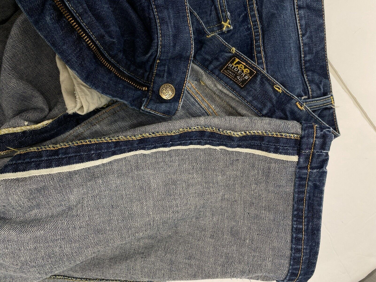 Vintage 70s Lee 101Z Side Black Tag. Selvedge Denim. Talon Semi
