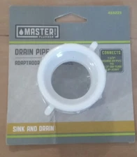 MASTER PLUMBER 453225 DRAIN PIPE ADAPTER 1-1/2" SCHED 40 PVC TO 1-1/2" OD SLIP
