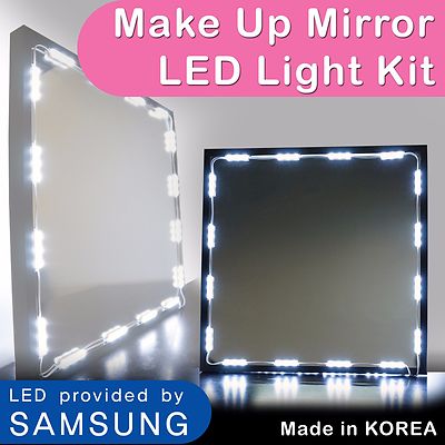 Hollywood Lighted Makeup Mirror LED light kit with Dimmer, LED Vanity light 12ft