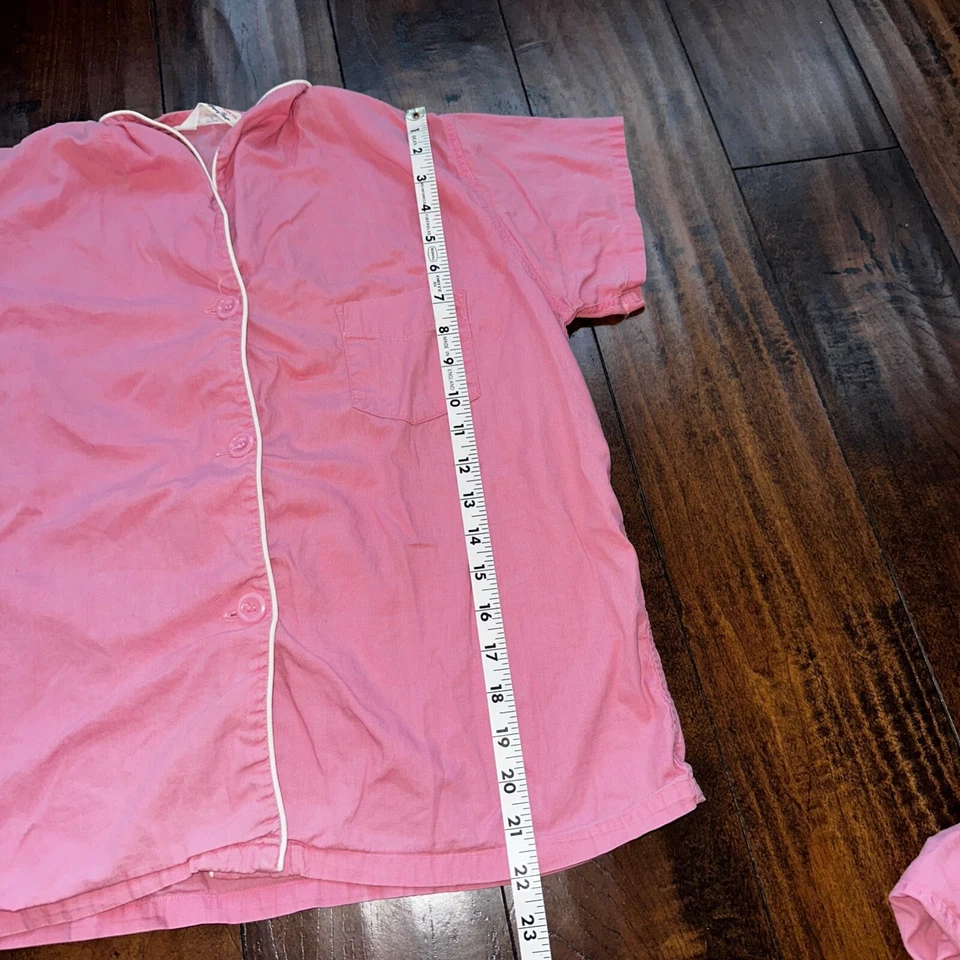 Pijama par calça top algodão rosa vintage anos 50 e 60 Tommies sanforizado roupa de dormir - Imagem 3 de 4