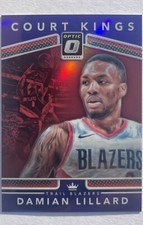 2017 Panini Donruss Optic Court Kings Damian Lillard Aqua #33 card