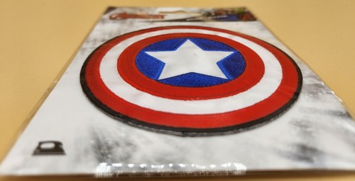 Official Marvel Comics Avengers CAPTAIN AMERICA SHIELD Iron on Patch 3.5", NEW - Picture 3 of 7
