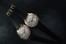 ROIMEX RARE MEN'S ELEGANT VINTAGE DRESS DATE WATCH NEW UNWORN 34 MM SILVER DIAL