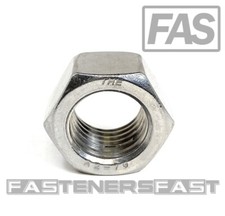 (2) M22 x 2.50 Stainless Steel DIN934 Metric Finished Hex Nut 22mm-2.50 QTY:2