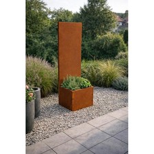 Sichtschutz Rost Metall Gartenzaun 150x50cm Hochbeet Sichtschutzwand Edelrost