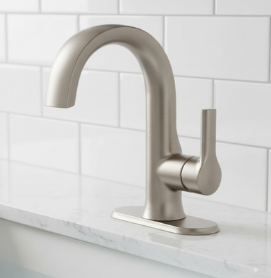 MOEN S6910BN Doux Single Hole Single-Handle Bathroom Faucet in Brushed Nickel