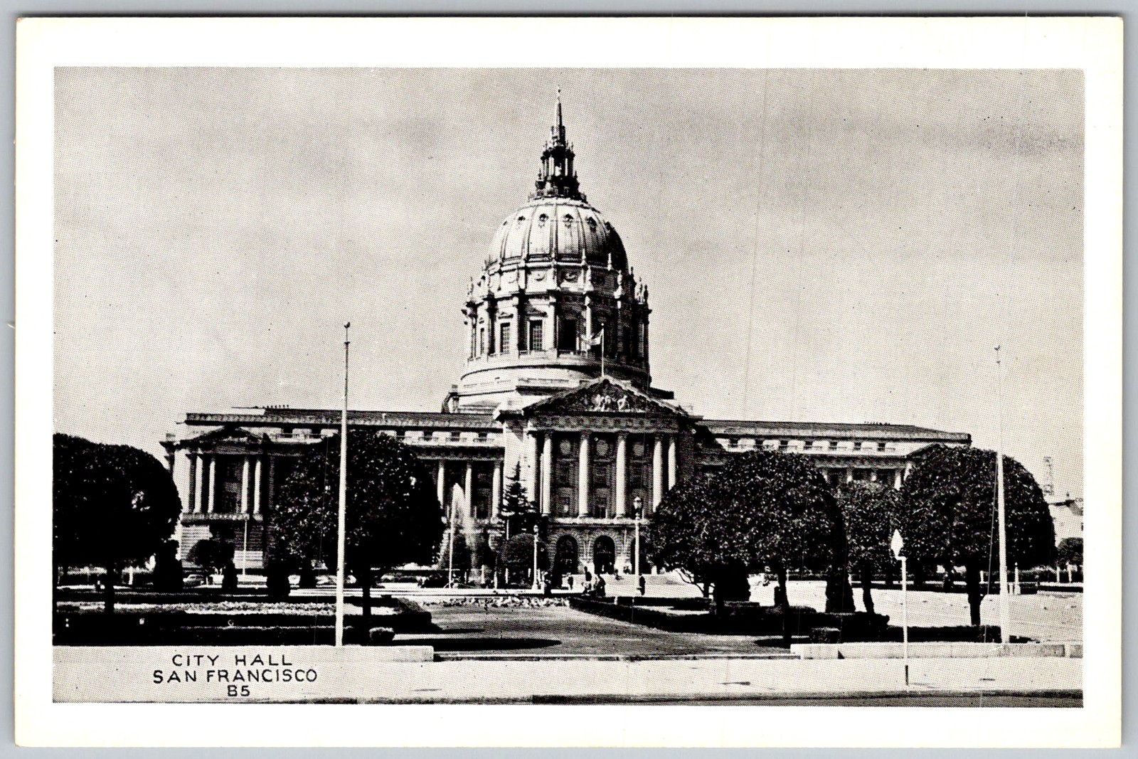 Vtg Postcard City Hall Dome San Francisco, CA 1930s