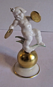 Figurine Hutschenreuther – 3 Putti – Porcelaine Blanche – État Impeccable
