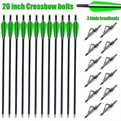 12x 20'' Hunting Bolts Shooting Carbon Arrows+/OR 100Grain Screw Tips for Outdoor