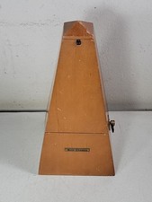 Vintage Seth Thomas Metronome De Maelzel Wood Wind Up Working but spring issue
