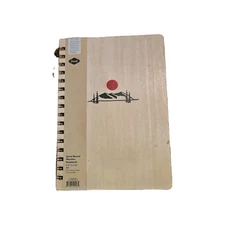 Denik Mountain Sunrise Sprial Bound Wooden Notebook 130 Lined PGS 8 3/4X 6.125”