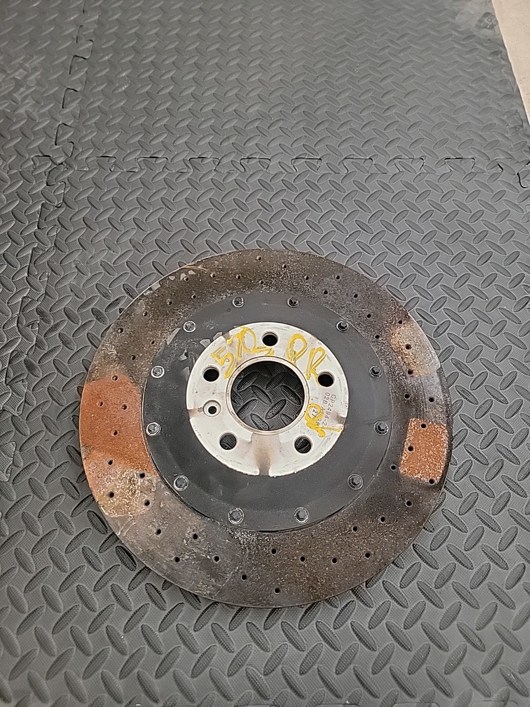 2017 MCLAREN 570gt FRONT RIGHT BRAKE DISC ROTOR STEEL DRILLED CP2494-2488