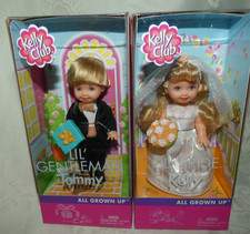 MUÑECAS MATTEL KELLY TOMMY EN CAJA NUEVAS EN CAJA - LOTE DE 2 NOVIAS CABALLERO TODAS ADULTAS
