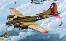 Boeing B-17G 322nd Bomb Squadron 91st Man O War II Mahogany Model Large 1/72