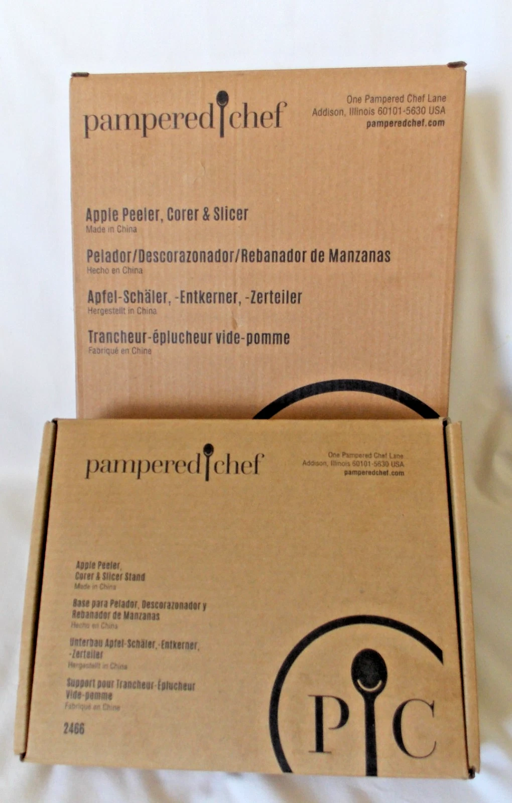 Pampered Chef LOT Apple peeler corer slicer & wood stand NEW in Boxes
Opens in a new window or tab