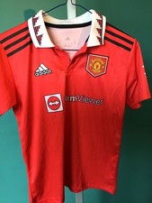 ADIDAS MANCHESTER UNITED Jersey Adult Small Red 2022 Football Top Ronaldo