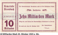 10 miliardów marek gmina Brombach 24 października 1923
