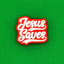 Jesus Saves Lettering Shoe Clog Charms Christian Faith Compatible with Croc