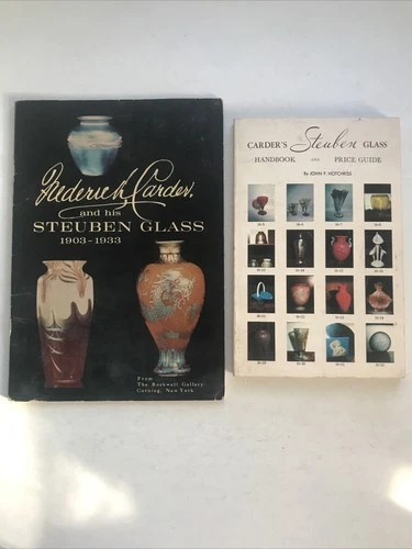 2 x STEUBEN GLASS/ Frederick CARDER Vintage softcover books
