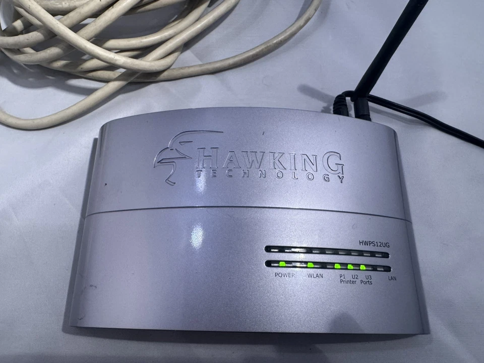Hawking HWPS12UG Wireless G Print Server - 2 USB/1 Parallel Ports 802.11g Tested - Image 2 of 4