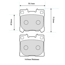 FERODO DS2500 BREMSBELÄGE HINTEN passend für TOYOTA YARIS GR 1.6 4WD - (FCP5262H)