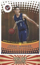 2002-03 Topps Pristine #82 SN #/1499 Jared Jeffries Washington Wizards