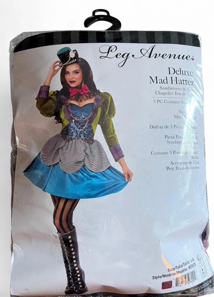 Leg Avenue Damen Deluxe Mad Hatter Kostüm, Größe M (EUR 38 Leg Avenue Damen Deluxe Mad Hatter Kostüm, Größe M (EUR 38