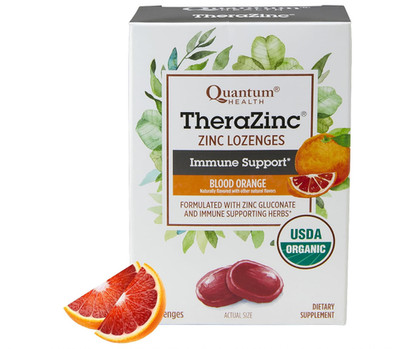 TheraZinc Organic Lozenges Blood Orange - 25 Ct, NEW! EXP 10/26 (3-PACK)